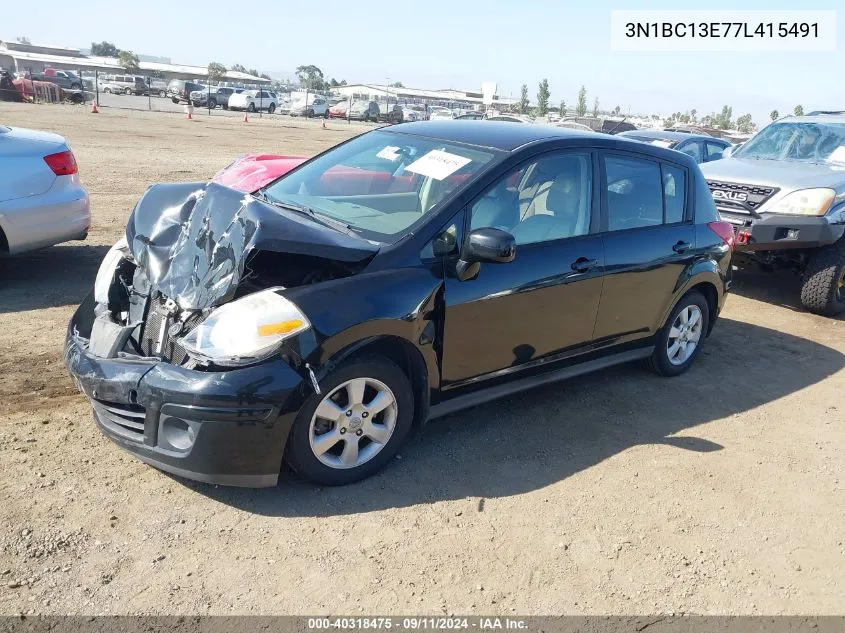 2007 Nissan Versa S/Sl VIN: 3N1BC13E77L415491 Lot: 40318475