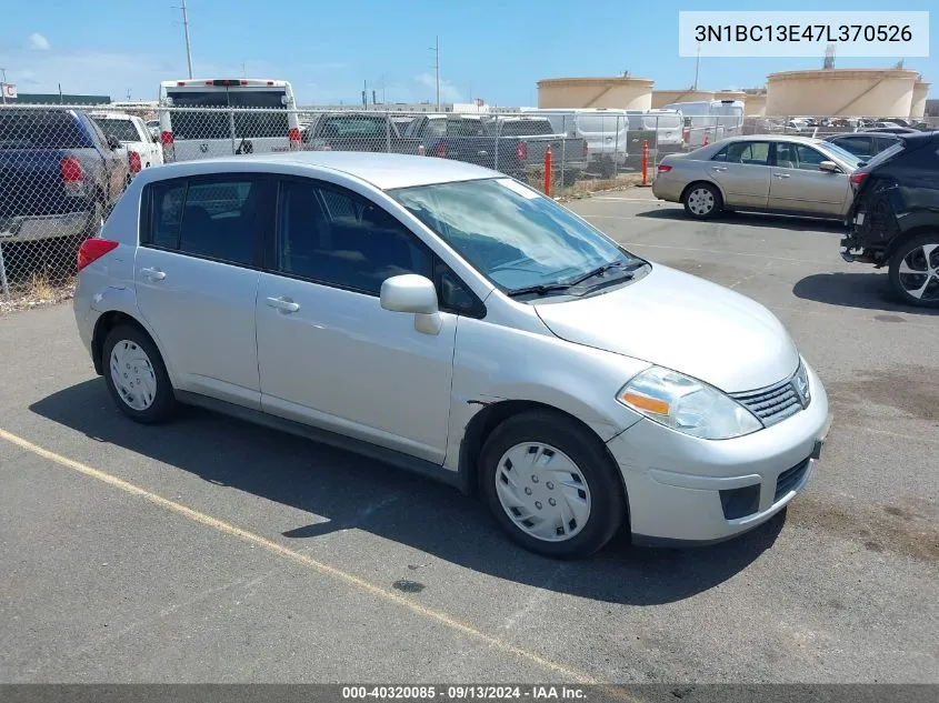 2007 Nissan Versa 1.8S VIN: 3N1BC13E47L370526 Lot: 40320085