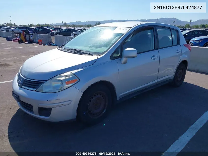 2007 Nissan Versa 1.8S VIN: 3N1BC13E87L424877 Lot: 40336275