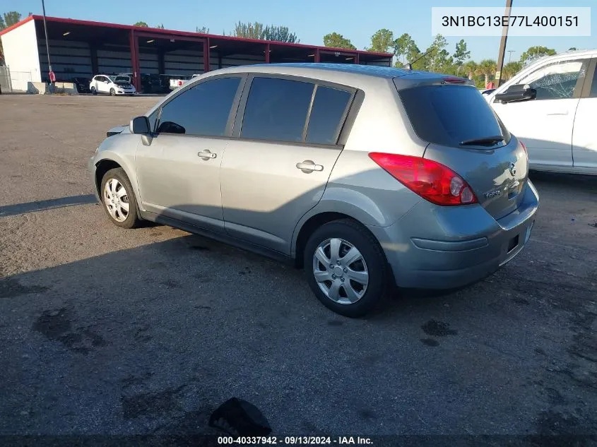 2007 Nissan Versa S/Sl VIN: 3N1BC13E77L400151 Lot: 40337942