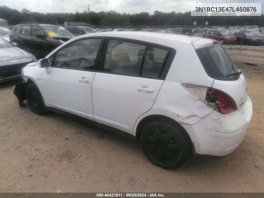 2007 Nissan Versa 1.8S VIN: 3N1BC13E47L450876 Lot: 40421911