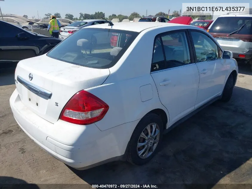 2007 Nissan Versa 1.8S VIN: 3N1BC11E67L435377 Lot: 40470972