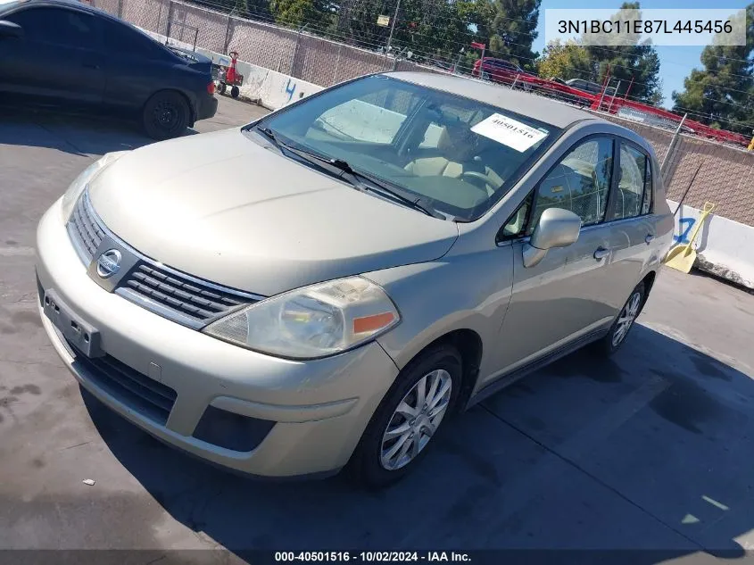 2007 Nissan Versa 1.8S VIN: 3N1BC11E87L445456 Lot: 40501516