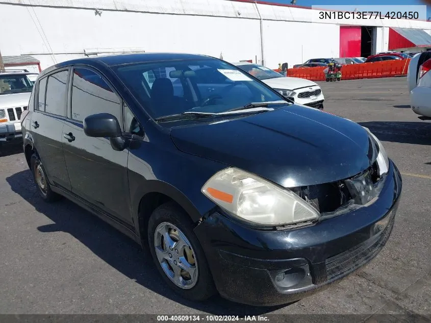 2007 Nissan Versa 1.8S VIN: 3N1BC13E77L420450 Lot: 40509134