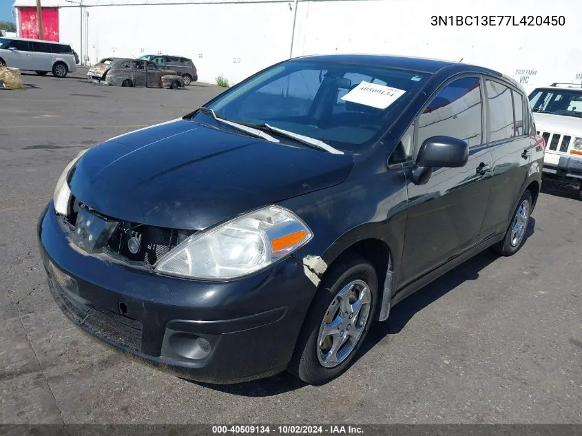 2007 Nissan Versa 1.8S VIN: 3N1BC13E77L420450 Lot: 40509134