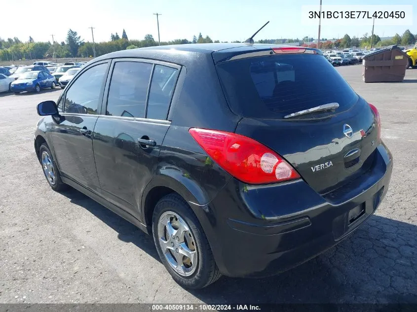 2007 Nissan Versa 1.8S VIN: 3N1BC13E77L420450 Lot: 40509134