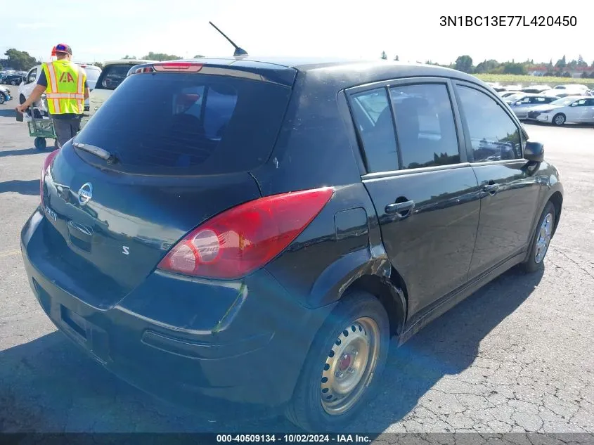 2007 Nissan Versa 1.8S VIN: 3N1BC13E77L420450 Lot: 40509134