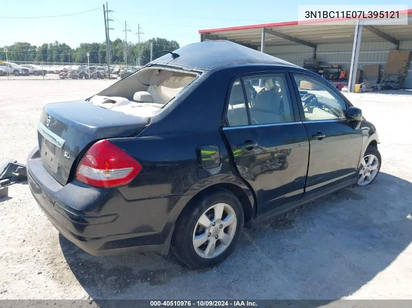 2007 Nissan Versa 1.8Sl VIN: 3N1BC11E07L395121 Lot: 40510976