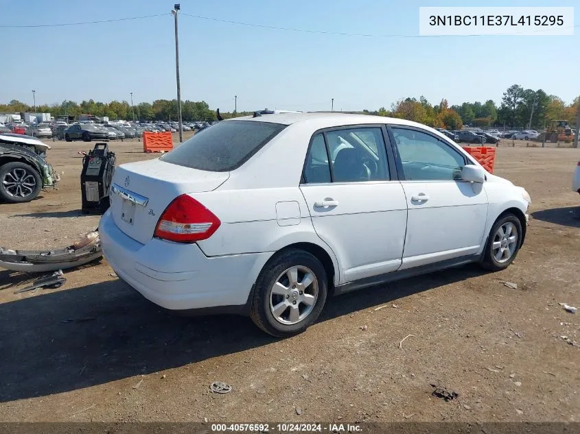 2007 Nissan Versa 1.8Sl VIN: 3N1BC11E37L415295 Lot: 40576592