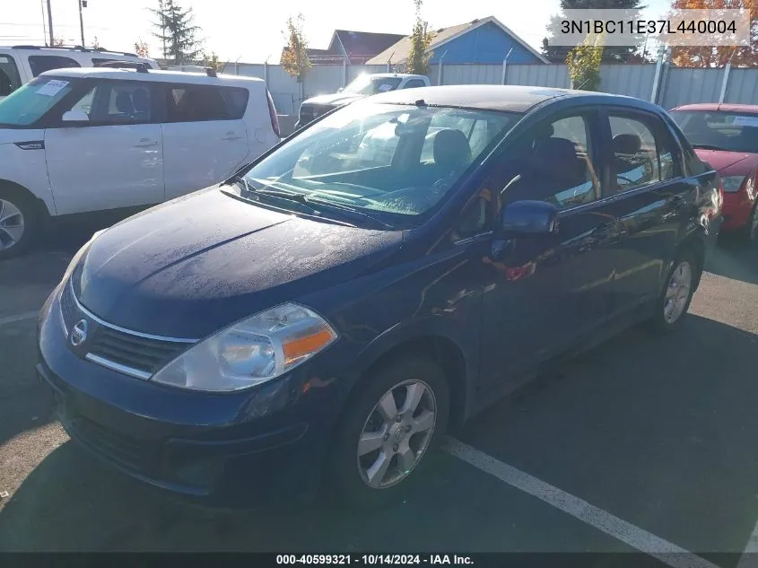 2007 Nissan Versa 1.8Sl VIN: 3N1BC11E37L440004 Lot: 40599321