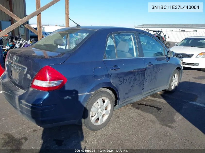 2007 Nissan Versa 1.8Sl VIN: 3N1BC11E37L440004 Lot: 40599321