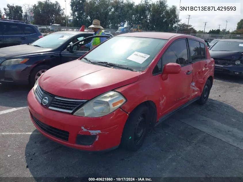 2007 Nissan Versa 1.8S VIN: 3N1BC13E87L429593 Lot: 40621860