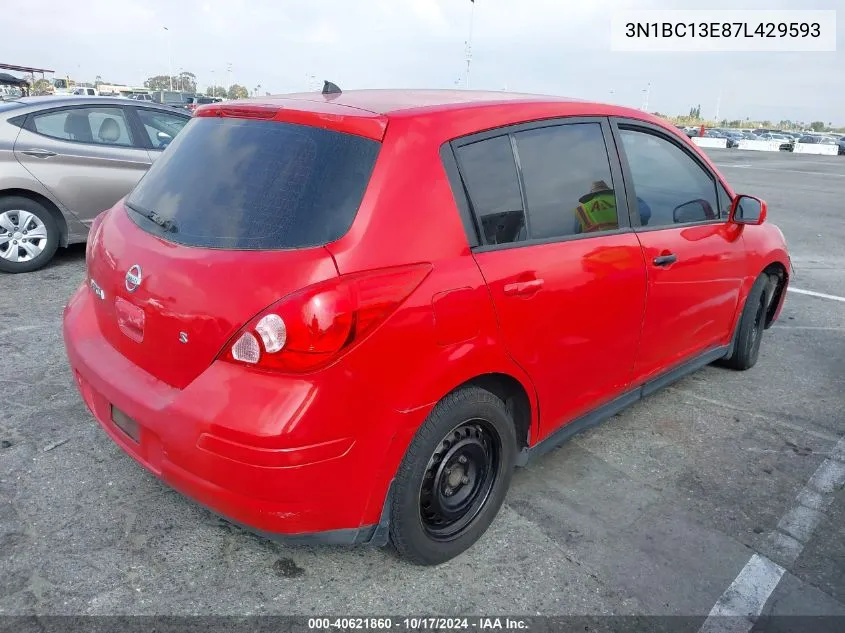 2007 Nissan Versa 1.8S VIN: 3N1BC13E87L429593 Lot: 40621860