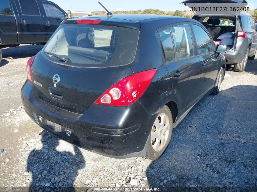 2007 Nissan Versa 1.8Sl VIN: 3N1BC13E27L362408 Lot: 40644537