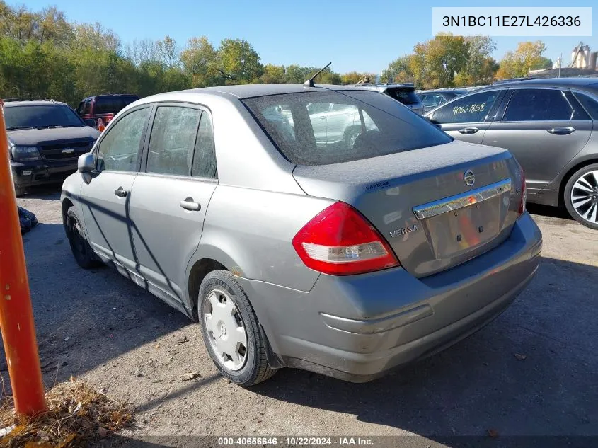 2007 Nissan Versa 1.8S VIN: 3N1BC11E27L426336 Lot: 40656646