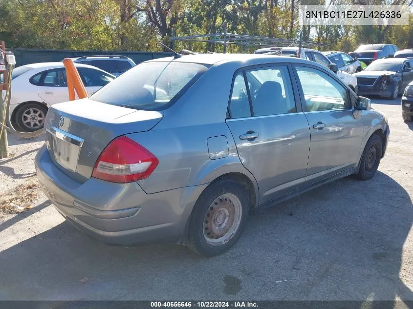 2007 Nissan Versa 1.8S VIN: 3N1BC11E27L426336 Lot: 40656646