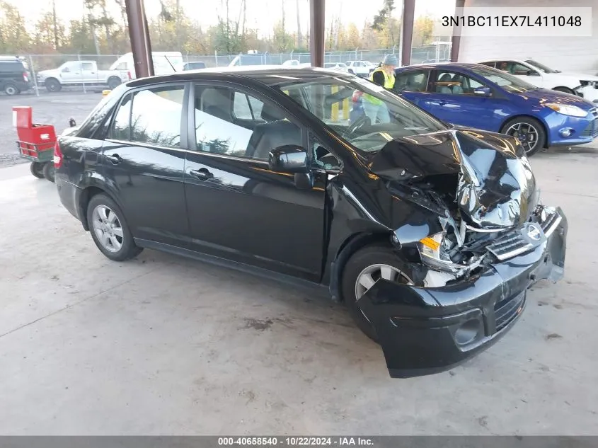 2007 Nissan Versa 1.8Sl VIN: 3N1BC11EX7L411048 Lot: 40658540