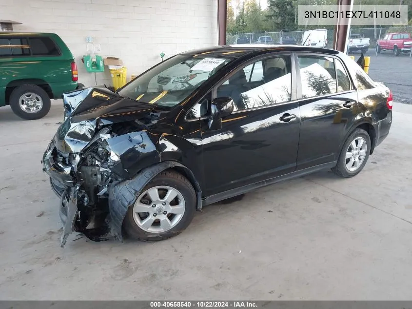 2007 Nissan Versa 1.8Sl VIN: 3N1BC11EX7L411048 Lot: 40658540