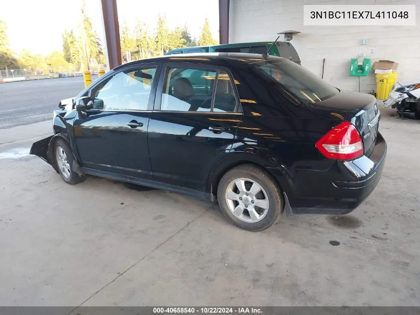 2007 Nissan Versa 1.8Sl VIN: 3N1BC11EX7L411048 Lot: 40658540