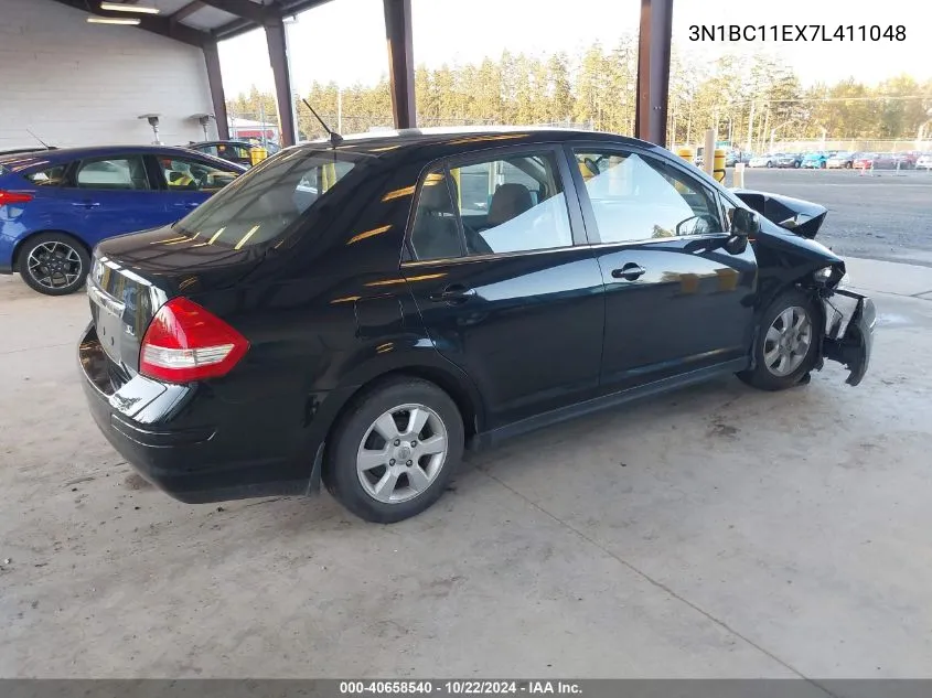 2007 Nissan Versa 1.8Sl VIN: 3N1BC11EX7L411048 Lot: 40658540