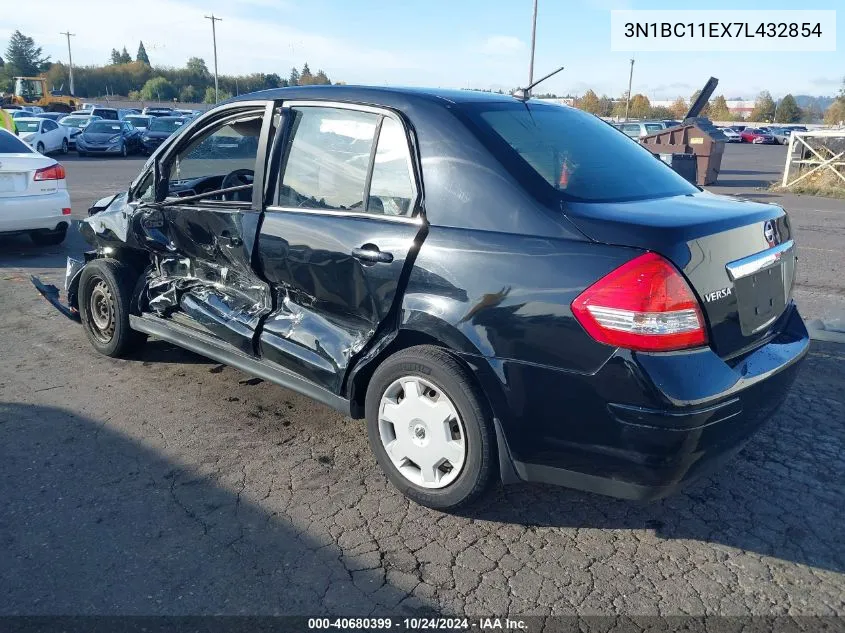 2007 Nissan Versa 1.8S VIN: 3N1BC11EX7L432854 Lot: 40680399