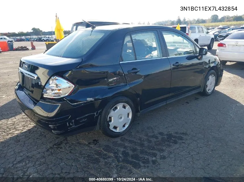 2007 Nissan Versa 1.8S VIN: 3N1BC11EX7L432854 Lot: 40680399