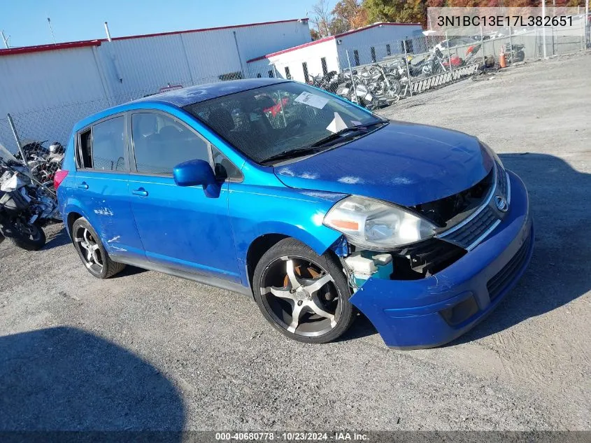 2007 Nissan Versa 1.8S VIN: 3N1BC13E17L382651 Lot: 40680778