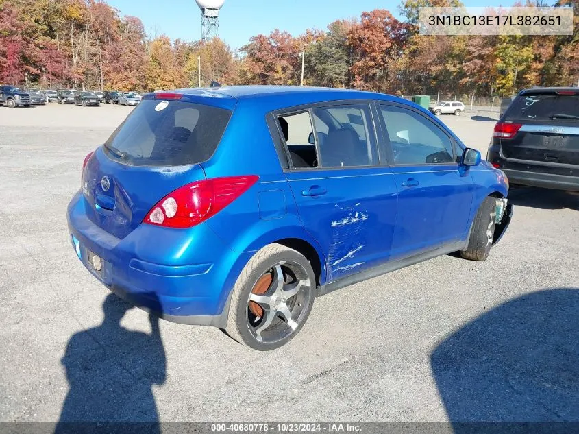 2007 Nissan Versa 1.8S VIN: 3N1BC13E17L382651 Lot: 40680778