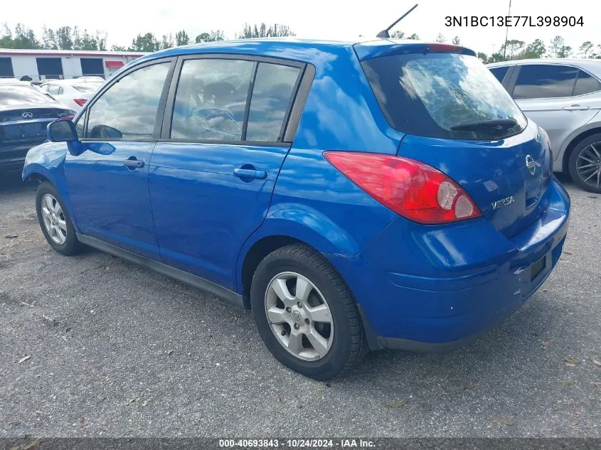 2007 Nissan Versa 1.8Sl VIN: 3N1BC13E77L398904 Lot: 40693843