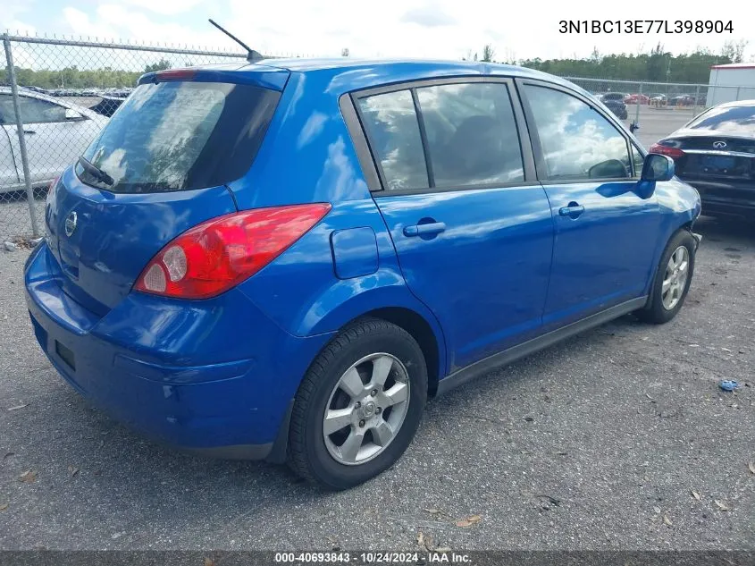 2007 Nissan Versa 1.8Sl VIN: 3N1BC13E77L398904 Lot: 40693843