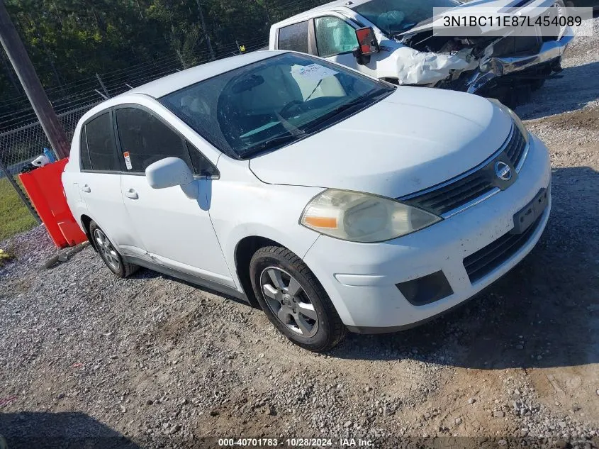 2007 Nissan Versa 1.8Sl VIN: 3N1BC11E87L454089 Lot: 40701783