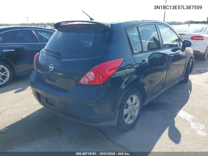 2007 Nissan Versa 1.8Sl VIN: 3N1BC13E57L387559 Lot: 40715161