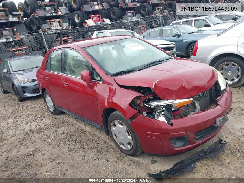 2007 Nissan Versa 1.8S VIN: 3N1BC11E67L449909 Lot: 40716804