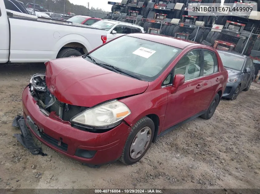 2007 Nissan Versa 1.8S VIN: 3N1BC11E67L449909 Lot: 40716804