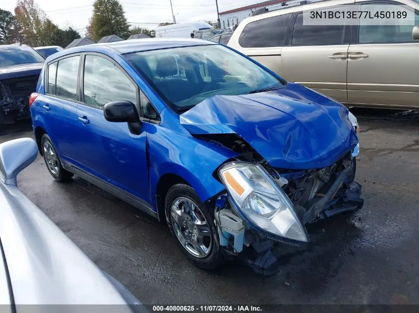 2007 Nissan Versa 1.8S VIN: 3N1BC13E77L450189 Lot: 40800625