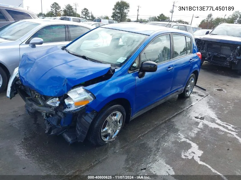 2007 Nissan Versa 1.8S VIN: 3N1BC13E77L450189 Lot: 40800625