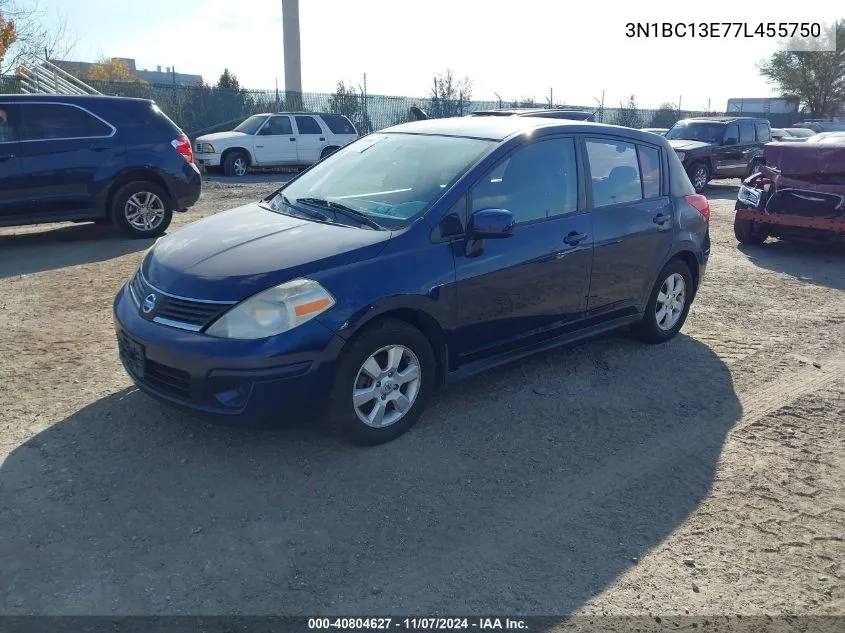 2007 Nissan Versa 1.8Sl VIN: 3N1BC13E77L455750 Lot: 40804627