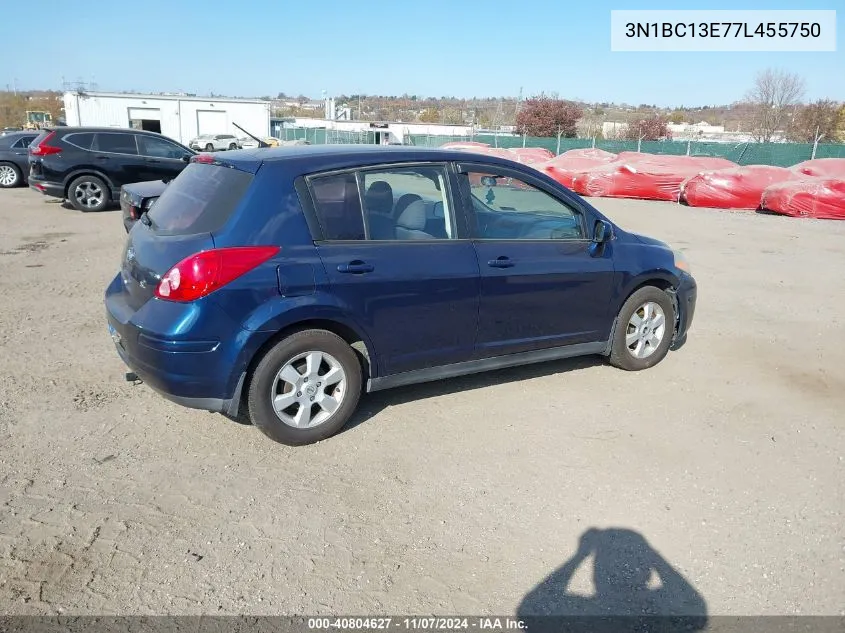 2007 Nissan Versa 1.8Sl VIN: 3N1BC13E77L455750 Lot: 40804627