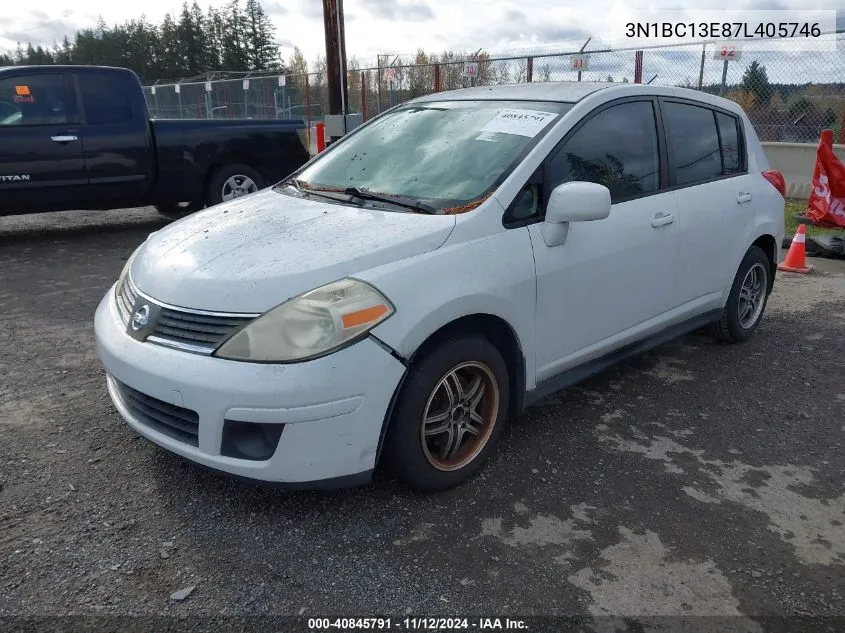 2007 Nissan Versa 1.8S VIN: 3N1BC13E87L405746 Lot: 40845791