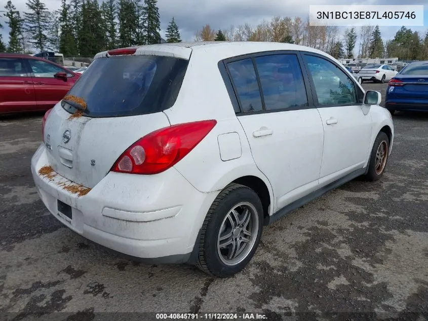 2007 Nissan Versa 1.8S VIN: 3N1BC13E87L405746 Lot: 40845791