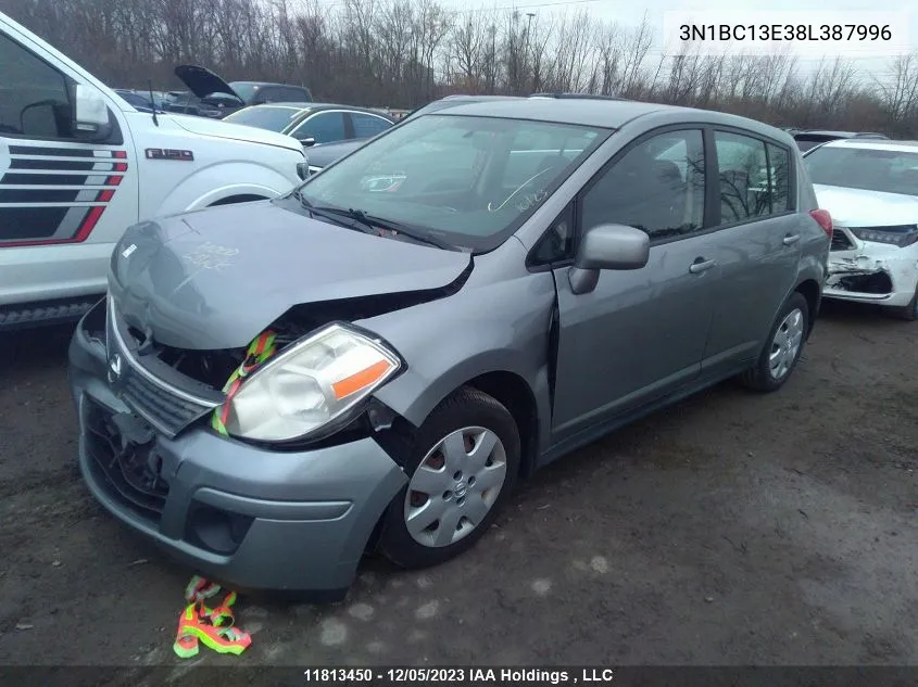 2008 Nissan Versa 1.8 S VIN: 3N1BC13E38L387996 Lot: 11813450