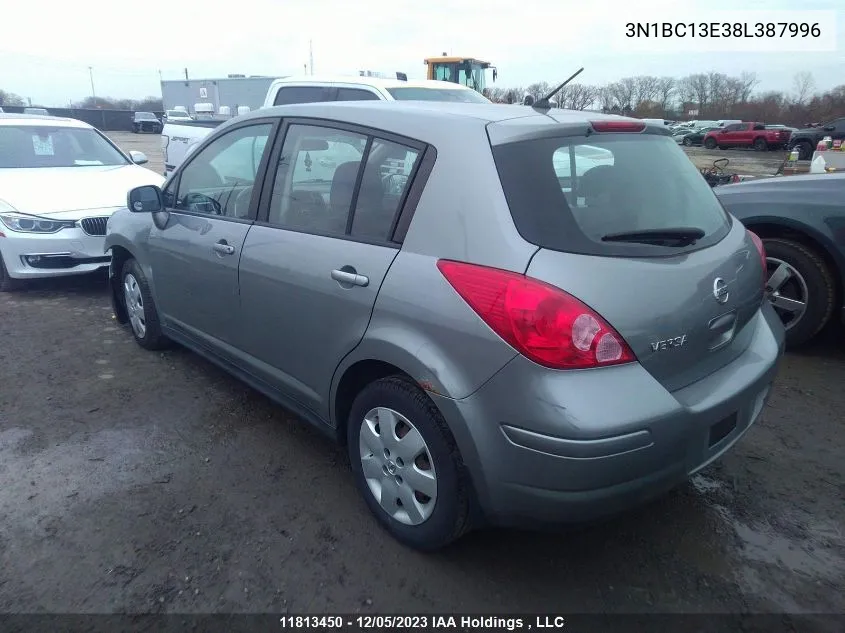 2008 Nissan Versa 1.8 S VIN: 3N1BC13E38L387996 Lot: 11813450