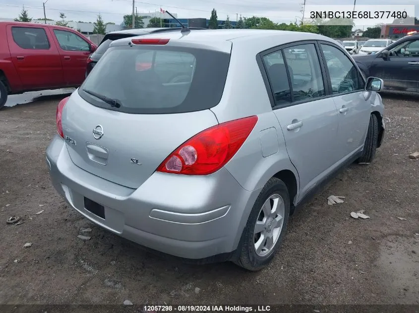 2008 Nissan Versa S/Sl VIN: 3N1BC13E68L377480 Lot: 12057298