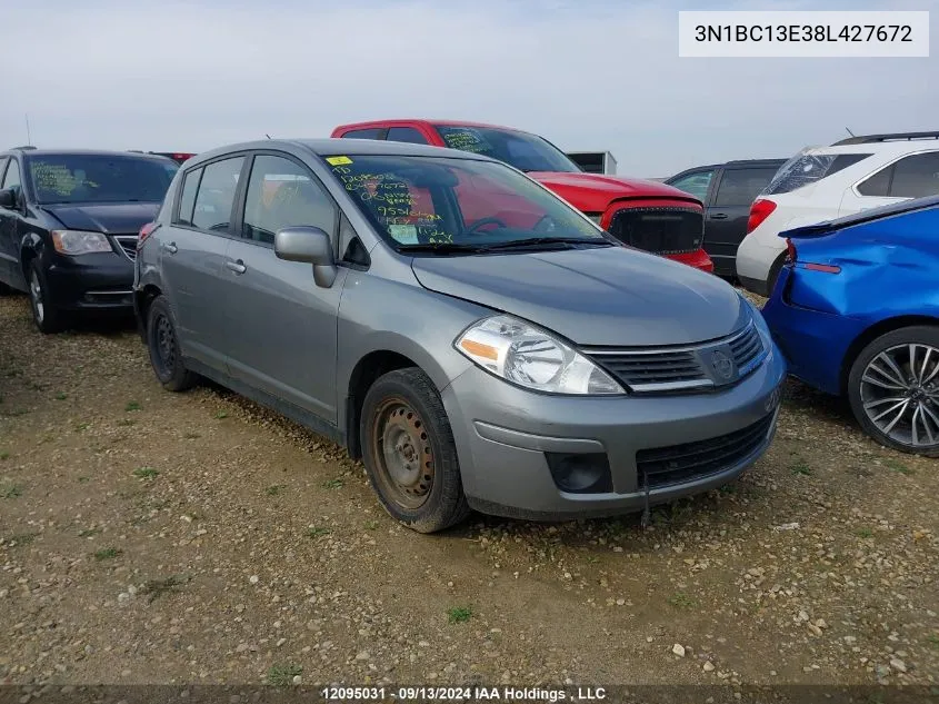 2008 Nissan Versa S/Sl VIN: 3N1BC13E38L427672 Lot: 12095031