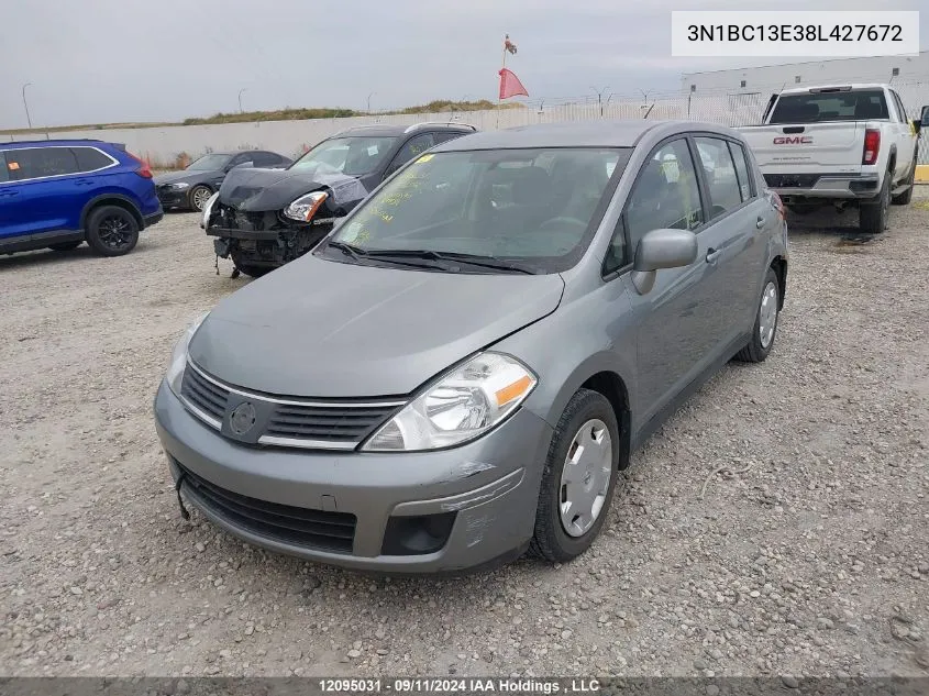 2008 Nissan Versa S/Sl VIN: 3N1BC13E38L427672 Lot: 12095031