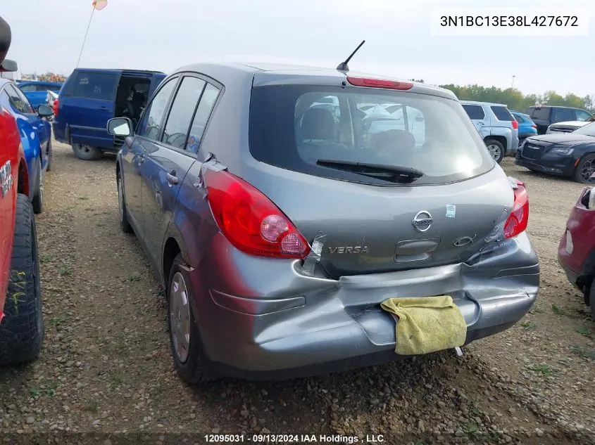 3N1BC13E38L427672 2008 Nissan Versa S/Sl