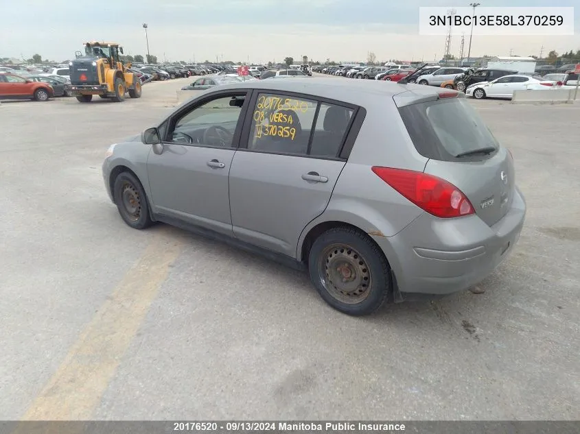 3N1BC13E58L370259 2008 Nissan Versa 1.8 S