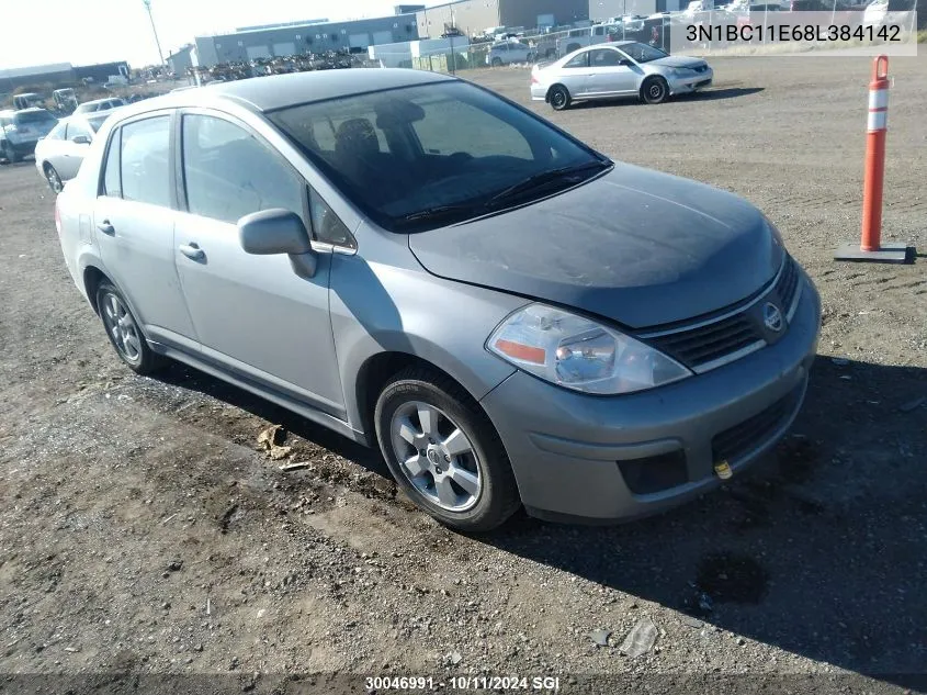 2008 Nissan Versa S/Sl VIN: 3N1BC11E68L384142 Lot: 30046991