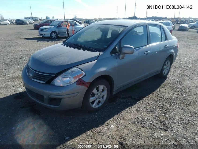 2008 Nissan Versa S/Sl VIN: 3N1BC11E68L384142 Lot: 30046991