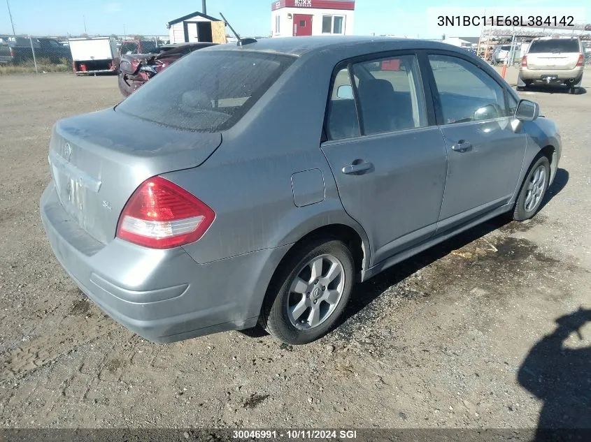 2008 Nissan Versa S/Sl VIN: 3N1BC11E68L384142 Lot: 30046991